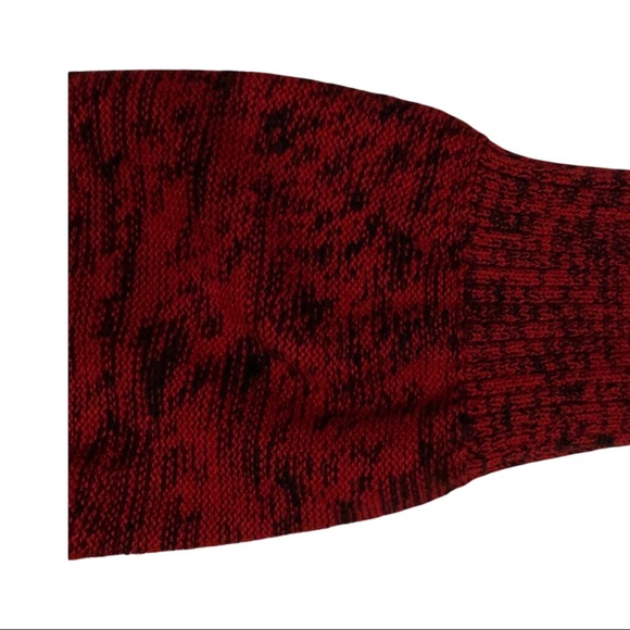 H&M Knit Sweater Red & Black with Side Zippers Size L NWOT - Picture 7 of 8